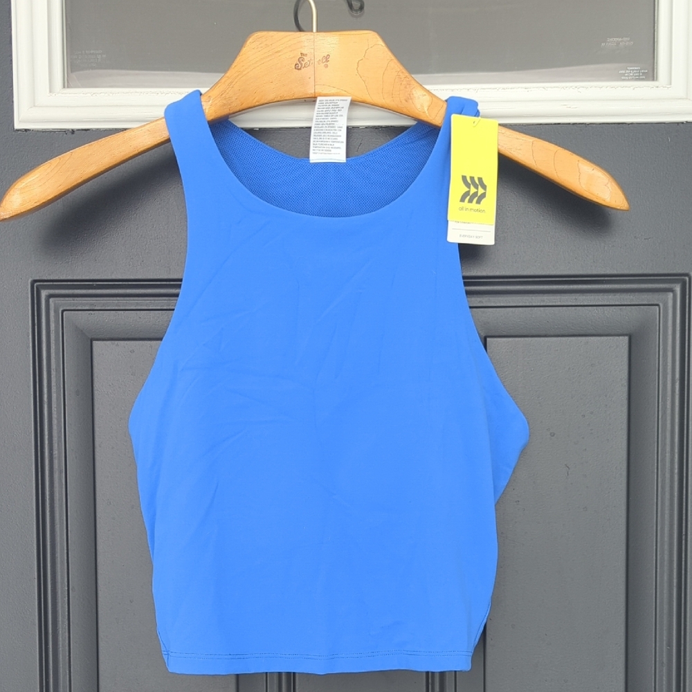 All in Motion Everyday Soft Vibrant Blue Sports High Neck Tank